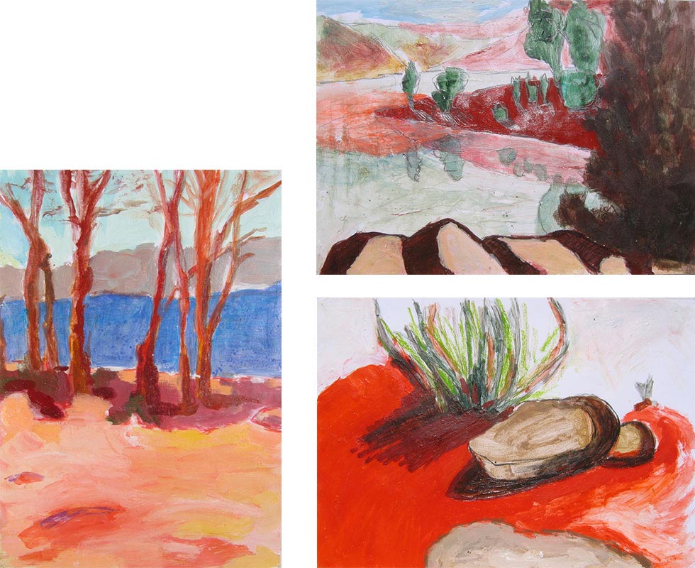 2005 Lac du salagou (série sur papier de 27x42cm)